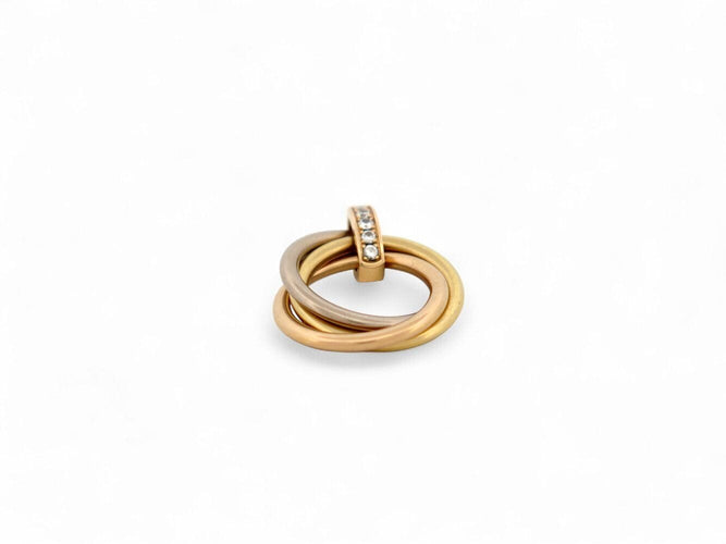 Collier collier CARTIER trinity 3 ors 18k 5 diamants 0.06ct chaine 9.74gr 58 Facettes 271145