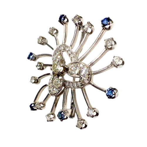 Broche Broche en or avec diamants et saphirs 58 Facettes Q113B(948)