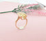 Bague 59.5 Bague Citrine rectangulaire à pans coupés Or Jaune 18 K 58 Facettes AA 1578