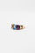 Bague en or jaune et pierres fines