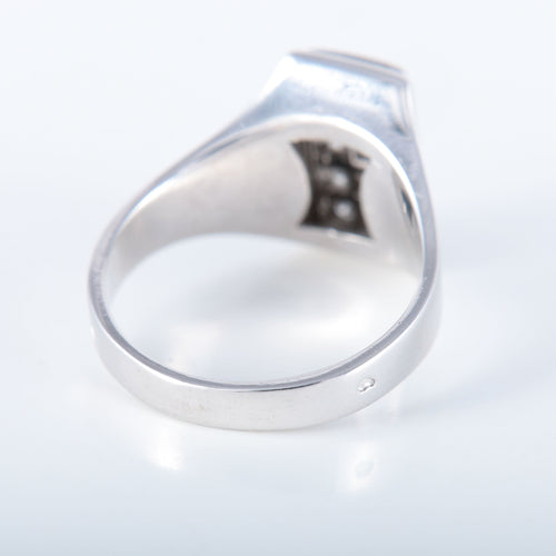 Bague 59 Bague Chevalière pavage Diamants 58 Facettes 8397