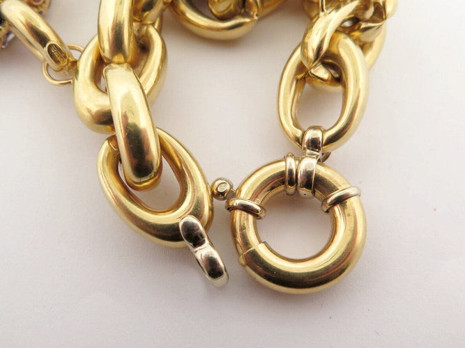 Bracelet bracelet gourmette breloques coeur zodiac t18 or jaune 18k 90.5gr charms 58 Facettes 270131
