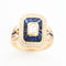 Bague 49 RAINBOW K - Bague Royale Or jaune, Saphirs et Diamants 58 Facettes 85779