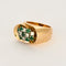 Bague 55 Bague or jaune, émeraude et diamants 58 Facettes CAN1077