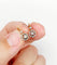 Boucles d'oreilles Dormeuses or jaune, diamants taille ancienne et diamant taille rose (circa 1900) 58 Facettes A05647