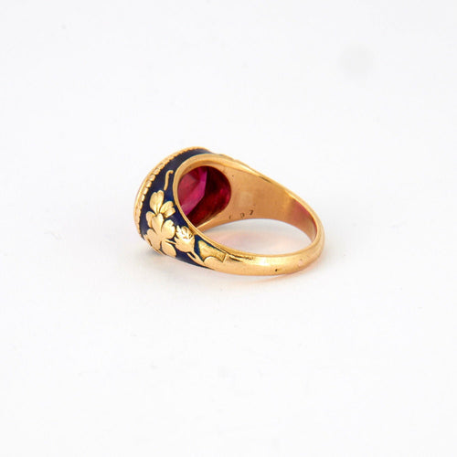 Bague 57 Bague fin XIXéme, émaillée 58 Facettes