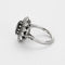 Bague marguerite, saphir et diamants
