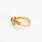 Bague 53 Bague or jaune, saphir et diamants 58 Facettes GU227