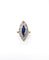 Bague 54.5 Bague marquise or jaune platine saphir et diamants 58 Facettes Bag.marq.1281.3