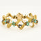 Bracelet Bracelet en or jaune, turquoises, saphirs et diamants 58 Facettes BIA1187