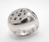 Bague or blanc 750 saphirs