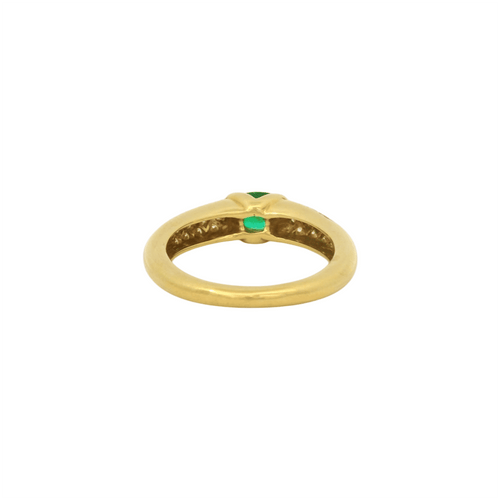 Bague 53 Bague vintage émeraude et diamant 58 Facettes