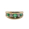 Bague 55 Bague en or jaune, émeraudes et diamants 58 Facettes