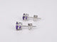 Boucles d'oreilles Boucles d'oreilles en or blanc avec améthyste 58 Facettes 2192