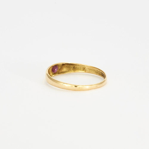Bague 53 Bague Jonc Anglais Rubis Or Jaune 58 Facettes
