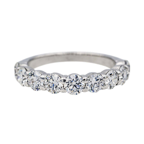 Bague 53 Bague Demi alliance Or blanc Diamant 58 Facettes 3655470CN