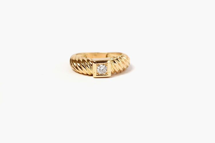 Bague 55 Bague Torsadée Diamant 58 Facettes