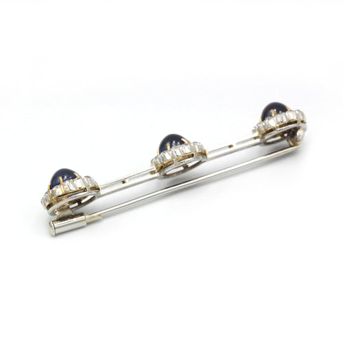 Broche Broche - Or, Platine, Diamants & Saphirs 58 Facettes 250076R