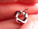 Boucles d'oreilles boucles d'oreilles POIRAY tresse or blanc 18k diamants puces s 58 Facettes 266253