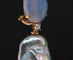 Boucles d'oreilles Boucles d'oreilles Calcédoine et Perles Baroques Ornées de Diamants 58 Facettes