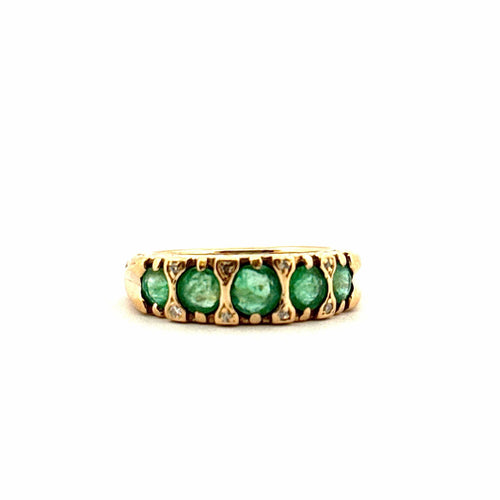 Bague 53 Bague jarretière émeraudes et diamants 58 Facettes