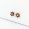 Boucles d'oreilles Boucles d'oreilles florales en or jaune rubis et diamants 58 Facettes 29039