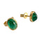 Boucles d'oreilles Boucles d'oreilles au design contemporain en or jaune avec émeraude 58 Facettes Q293B