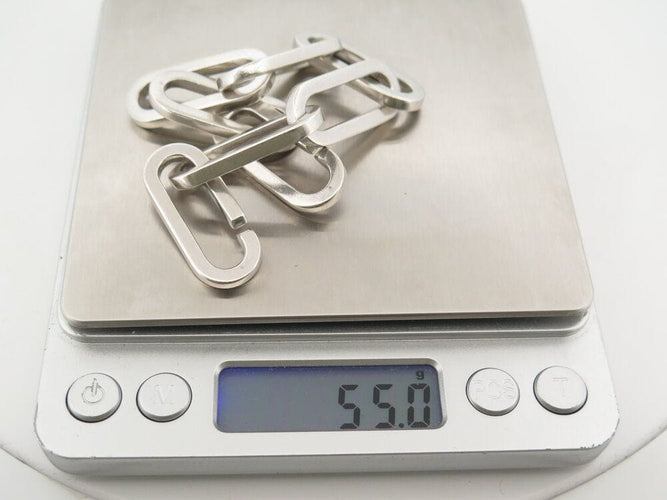 Collier bracelet DINH VAN chaine a maillons xl en argent massif 925 55gr  sterling 58 Facettes 266219