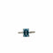 Bague 57 Bague en or blanc 18 carats avec aigue-marine taille émeraude 58 Facettes 2410024
