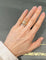 Bague bombée en or jaune 18K et diamant