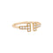Bague 53 Bague Tiffany & Co, "Wire" collection "Tiffany T" or rose et diamants. 58 Facettes 34926