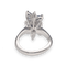 Bague 53 Bague en or gris avec saphirs navettes et diamants brillants 58 Facettes