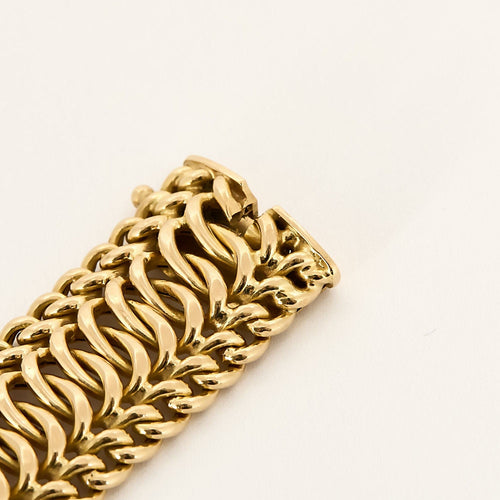 Bracelet Bracelet maille tressée or jaune 58 Facettes PL04
