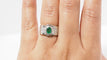 Bague 52.5 Bague En Or Blanc, Emeraude Et Diamants 58 Facettes 30753