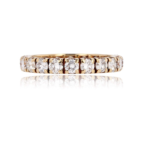 Bague 52 Alliance diamants or jaune 58 Facettes 21-066-52
