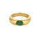 Bague 56 Bague jonc en or jaune et émeraude 58 Facettes GU284
