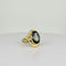 Bague 58 Bague solitaire en or jaune, tourmaline verte ovale à facettes de 8 carats 58 Facettes 2511006