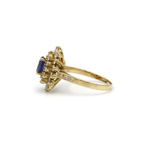 Bague Bague - Or, Diamants & Saphir 58 Facettes 240058R