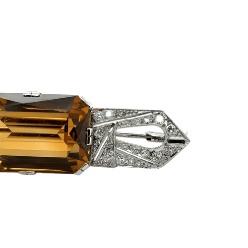 Broche Broche latine quartz fumé et diamants 58 Facettes 1.0000345/1