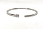 Bracelet Bracelet jonc ouvert or blanc et diamants 58 Facettes