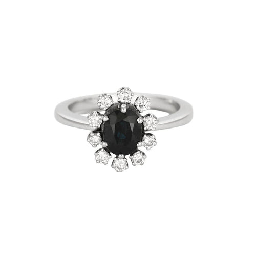 Bague 54 Bague marguerite saphir et diamants 58 Facettes GU211