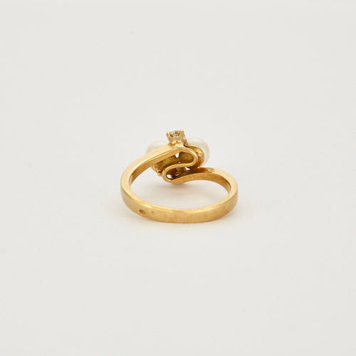 Bague Bague "Toi et Moi" en or jaune 58 Facettes 240249