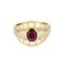 Bague 51 Bague en Or jaune & blanc 18k Rubis 58 Facettes MAN1917X2