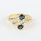 Bague 55 Bague vintage en or jaune 18 carats avec diamants et saphirs 58 Facettes 131144