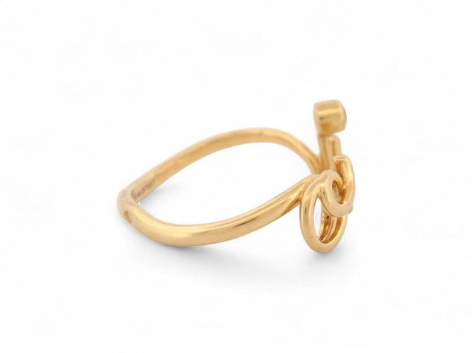 Bague 48 bague DIOR DIORamour oui joui95001 t48 en or jaune 18k diamant 58 Facettes 269685