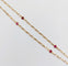 Collier Chaine vintage or jaune mailles gourmette et rubis 58 Facettes B01012
