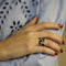 Bague 50 Bague Mellerio Graphic GM en or gris 18K et ceramique - Taille 50 58 Facettes FB07050
