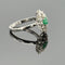 Bague 53 Bague marquise or gris, émeraude, diamant 58 Facettes