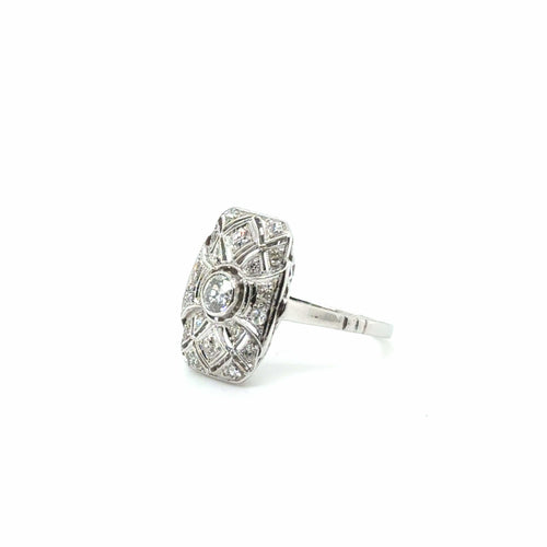 Bague 57 Art déco - Bague Platine et Diamants 58 Facettes 1.0000705/1
