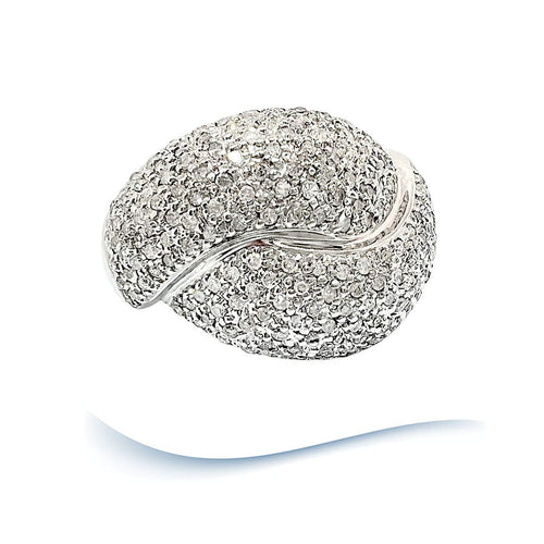 Bague 63.5 Bague or blanc, diamants total 2 carats 58 Facettes AA 1701